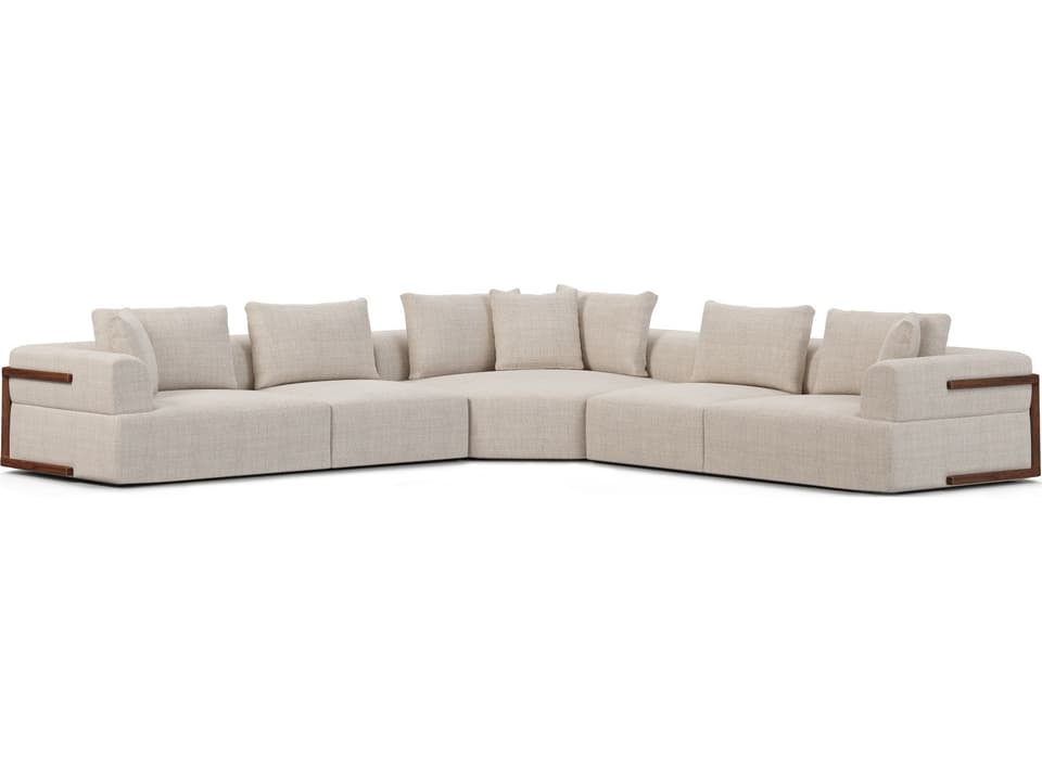 Warner Oatmeal 3 Piece Sofa Set w/Corner Piece