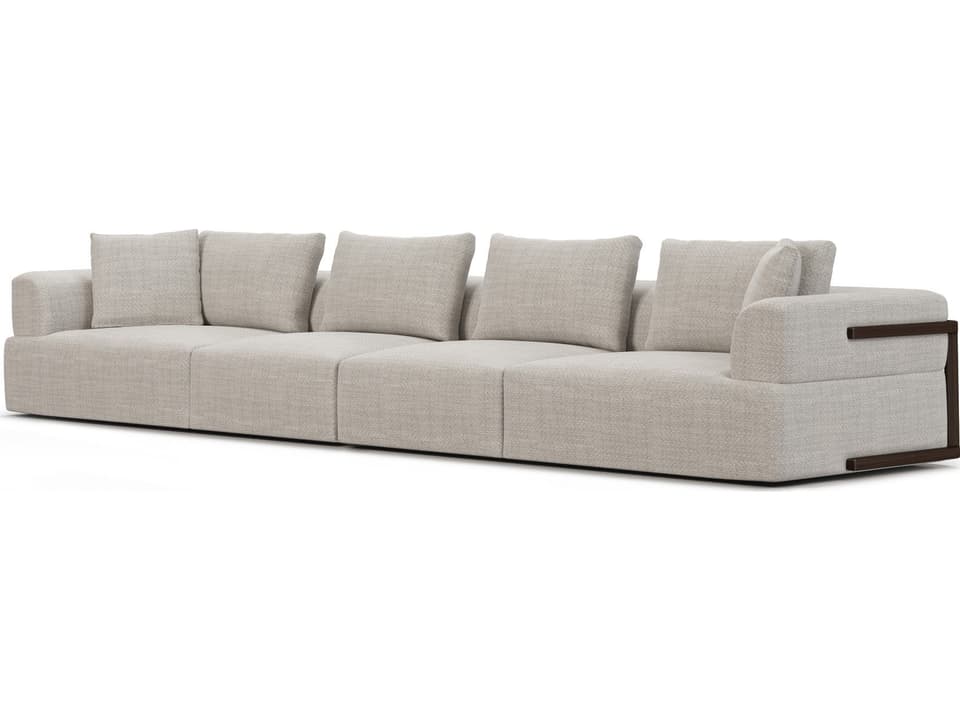 Warner Gray 2 Piece Long Sofa Set