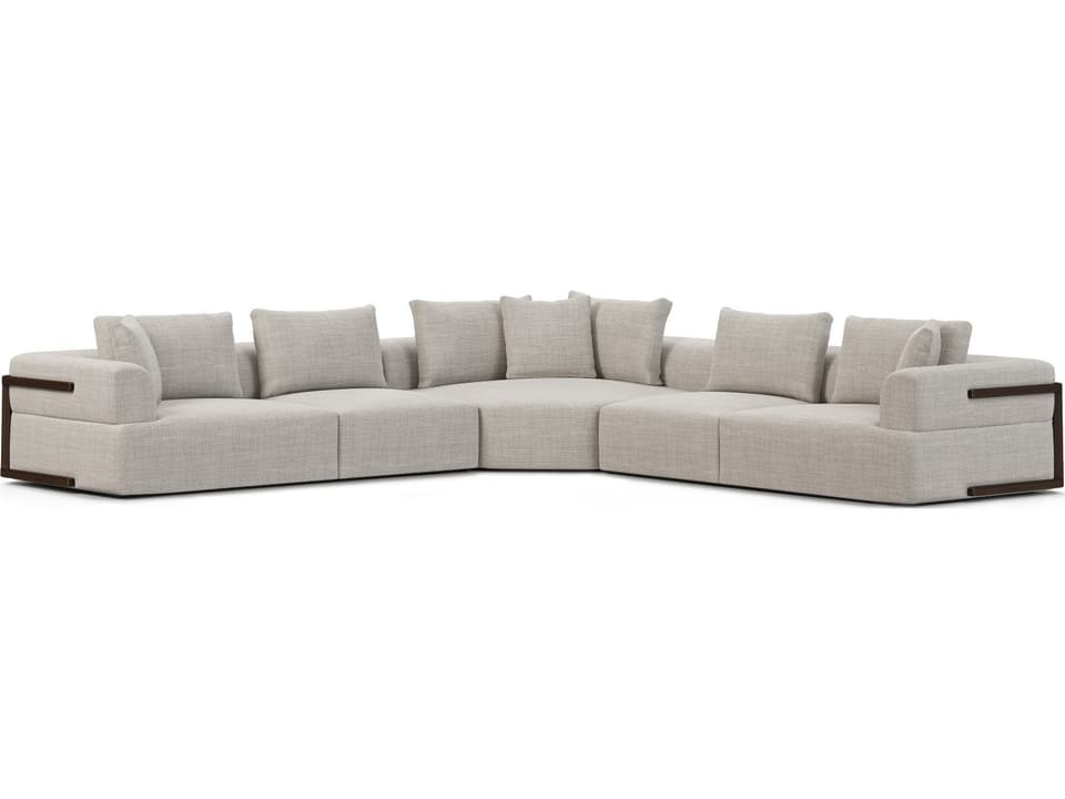 Warner Gray 3 Piece Sofa Set w/Corner Piece