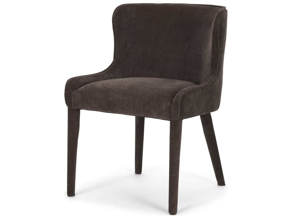 Nolan Slope Charcoal Chenille Dining Side Chair