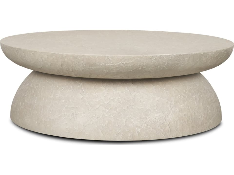 Mesa 48" Round Stone Finish Coffee Table