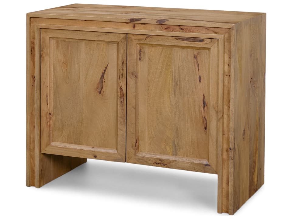 Notts Brown Wood 2-Door Accent Cabinet