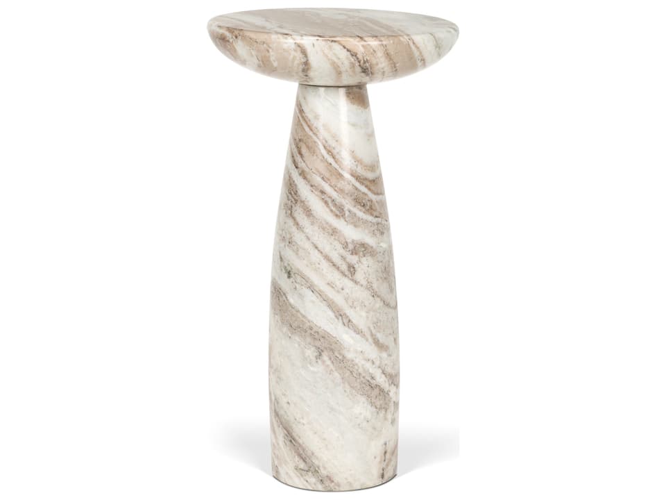 Bellancia Rosa Pink Marble Pedestal Side Table