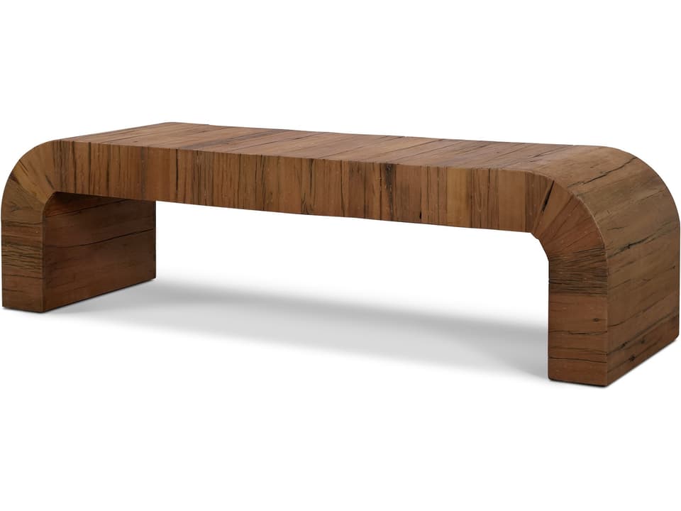 Denton Medium Brown Relcaimed Wood Bench