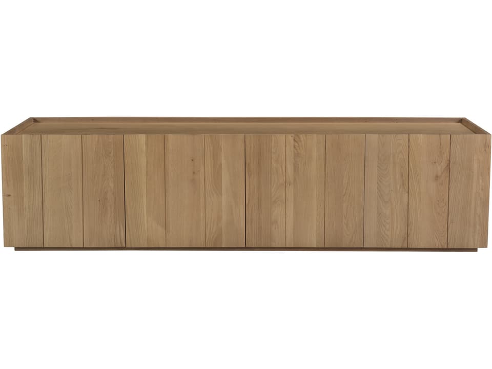 72" Oak Wood Natural Media Console