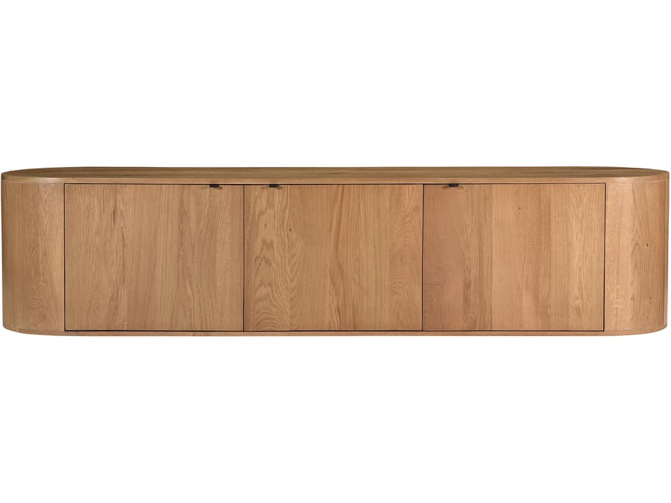Theo Media Console 80 Inch Natural Oak