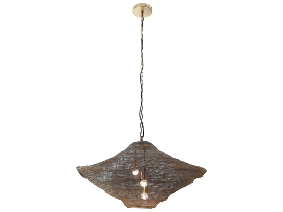 Marseille 3-Light Pendant Light in Gilded Brass
