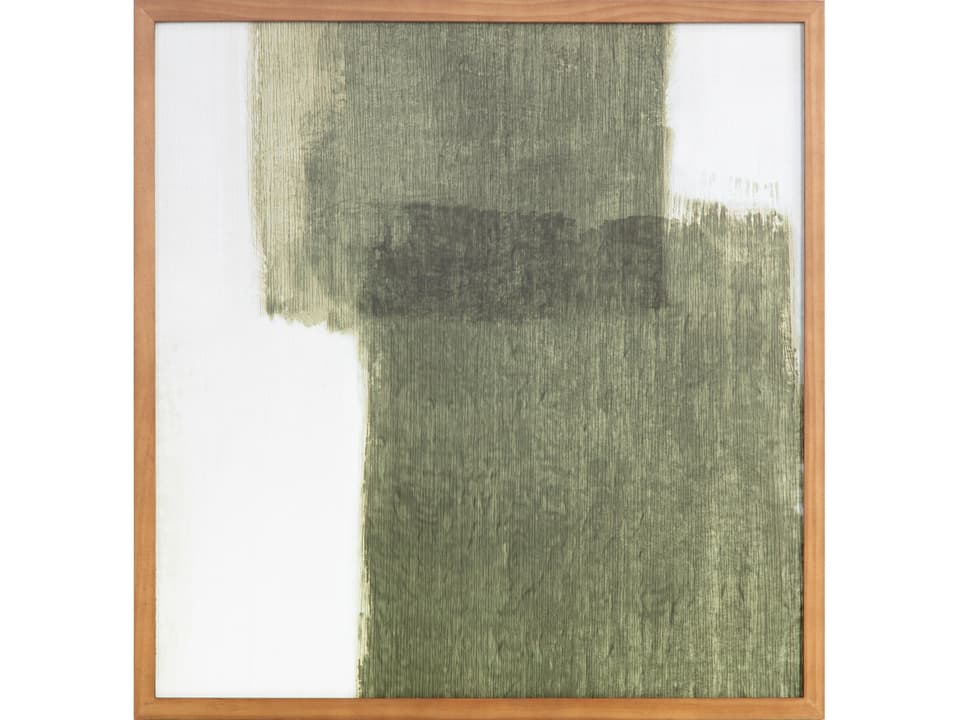 Brush Abstract Canvas Wall Art with Pine Frame