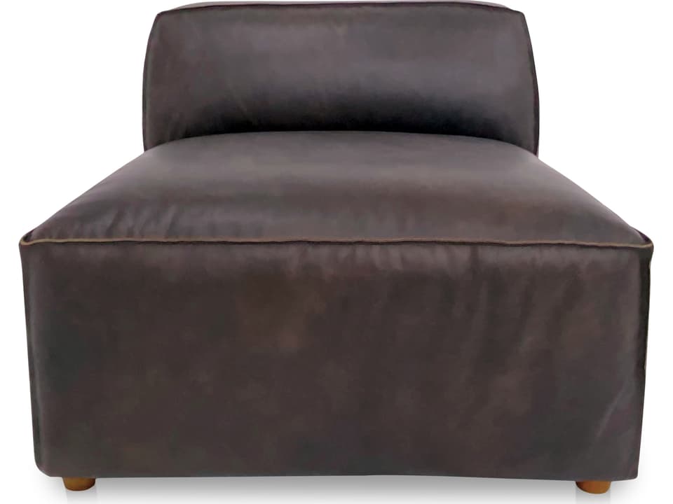 Form Brown Leather Chair and a Half