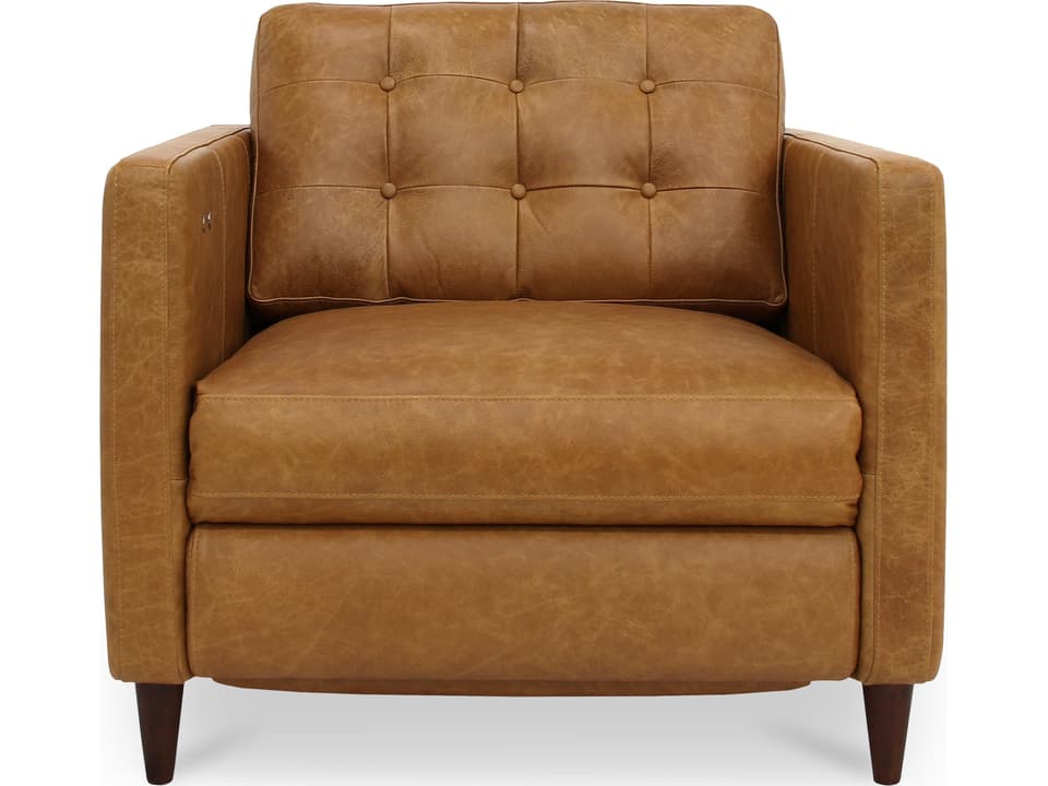 Bridgers Tan Leather Chair