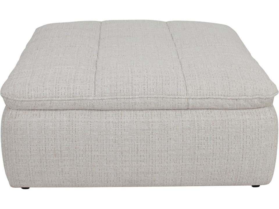 Lino Beige Upholstered Ottoman