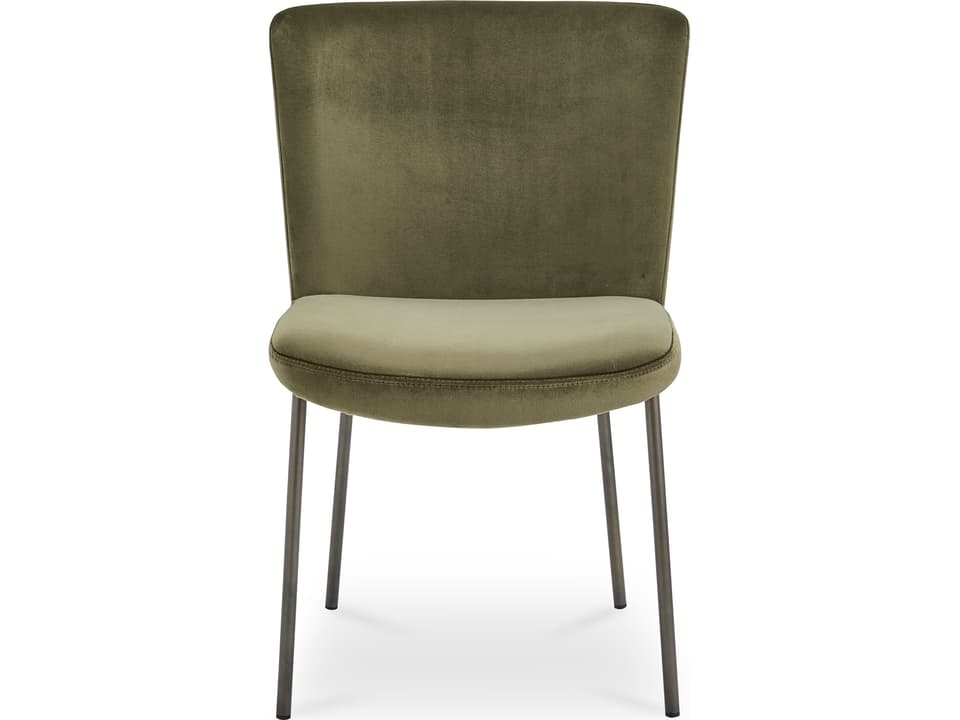 Early Faux Green Mohair Dining Chair