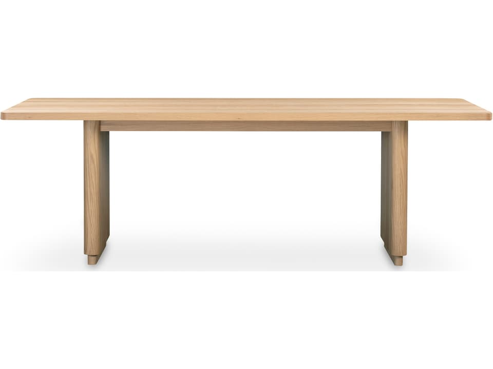 Round Off Rectangular Dining Table in Natural Oak
