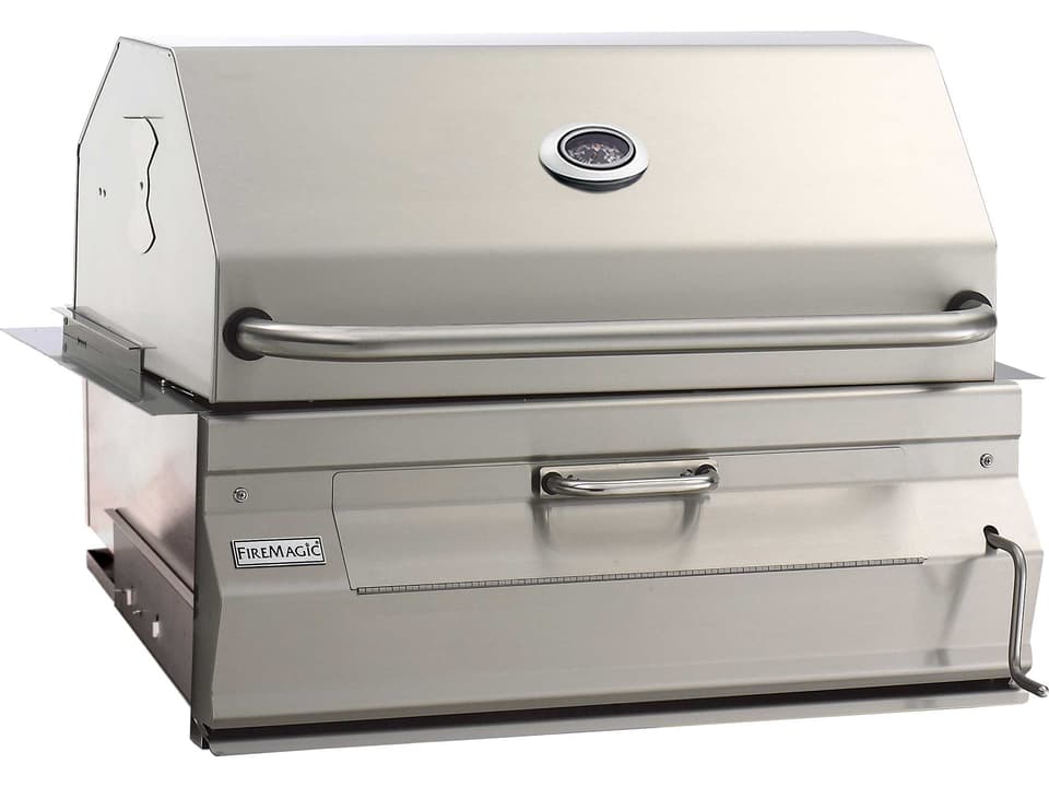 Legacy 30-Inch Built-In Charcoal Smoker Grill in Stainless Steel