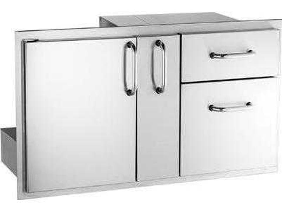 Select 36-Inch Outdoor Access Door Platter Storage Double Drawer