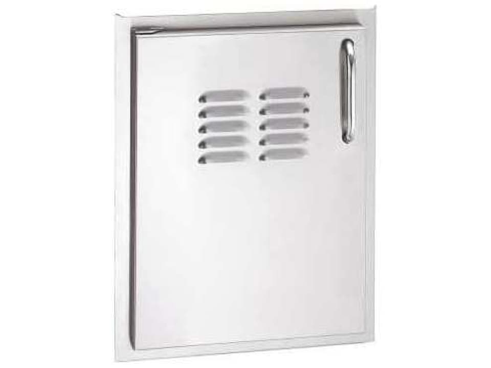 Select Single Access Door with Louvers Left Hinge in Stainless Steel