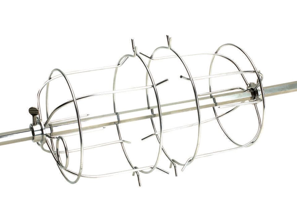 Rotisserie Turkey Holder in Stainless Steel