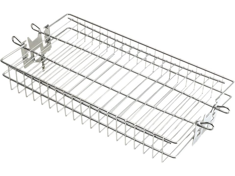 Stainless Steel Flat Rotisserie Basket