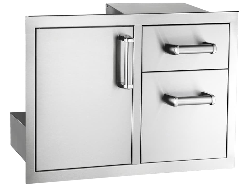 Premium Flush Access Door and Double Drawer Combo in Stainless Steel