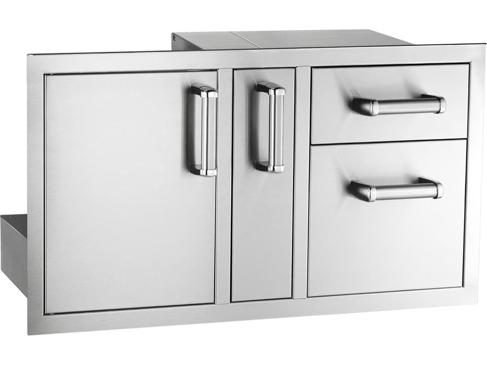 Premium Flush Door and Double Drawer Combo with Platter Storage