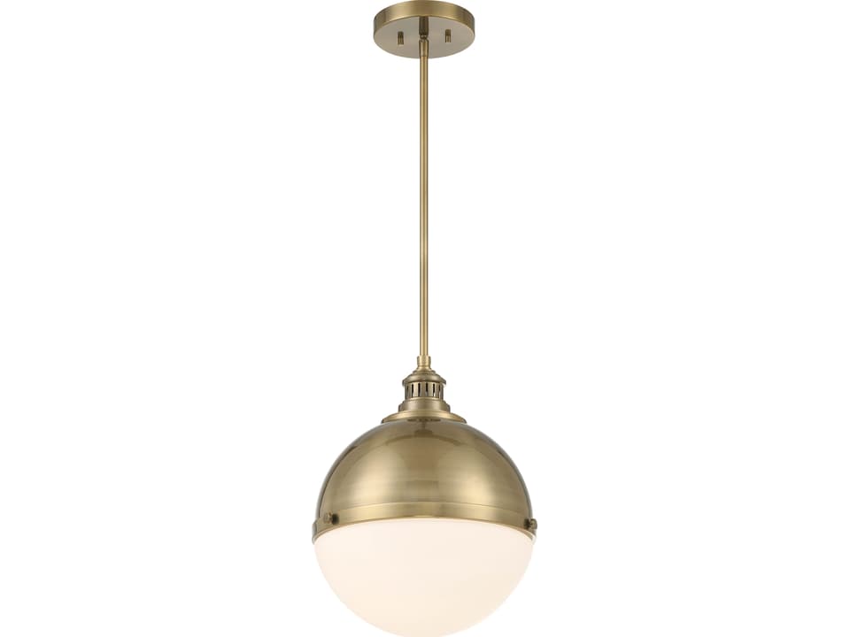 Vorey 1-Light Outdoor Hanging Pendant in Oxidized Aged Brass