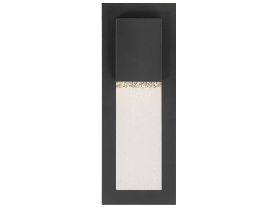 Westgate 1-Light LED Outdoor Wall Sconce in Sand Coal with Seeded Glass