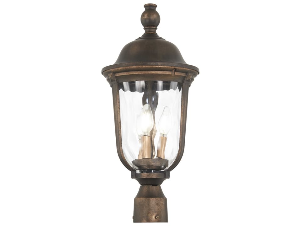 Havenwood 3-Light Outdoor Post Light in Tauira Bronze and Alder Silver