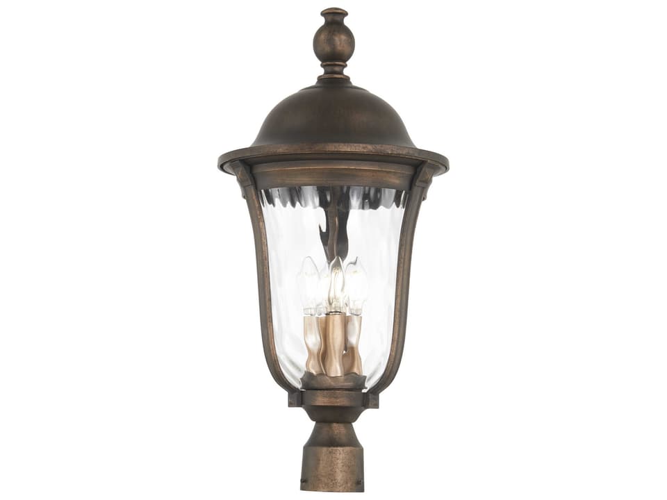 Havenwood 4-Light Outdoor Post Light in Tavira Bronze and Alder Silver