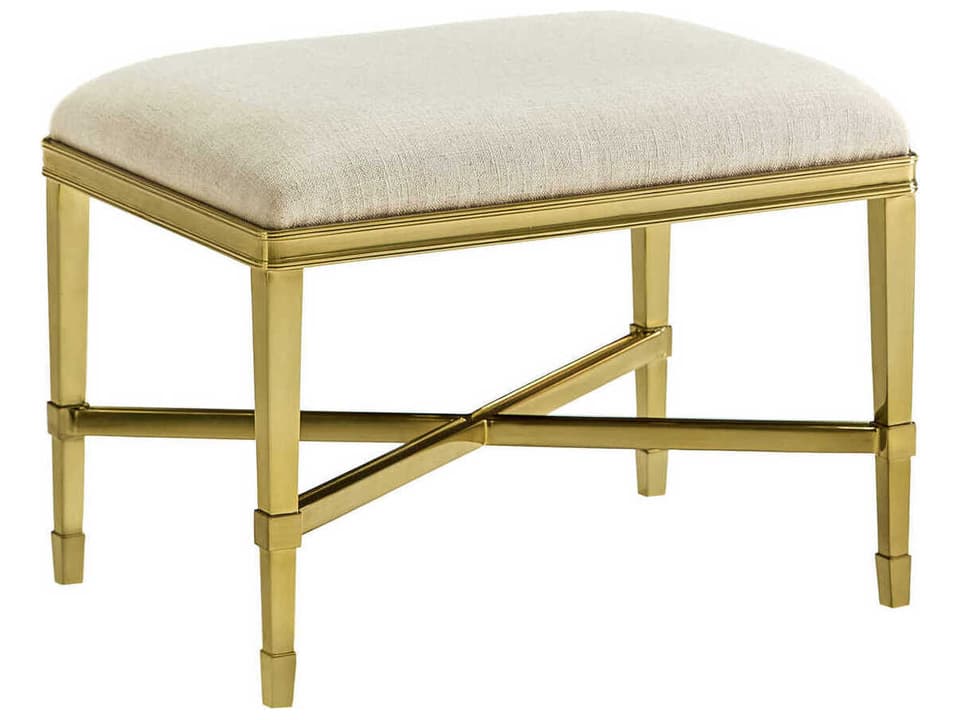 Brielle Gold Upholstered Accent Bench