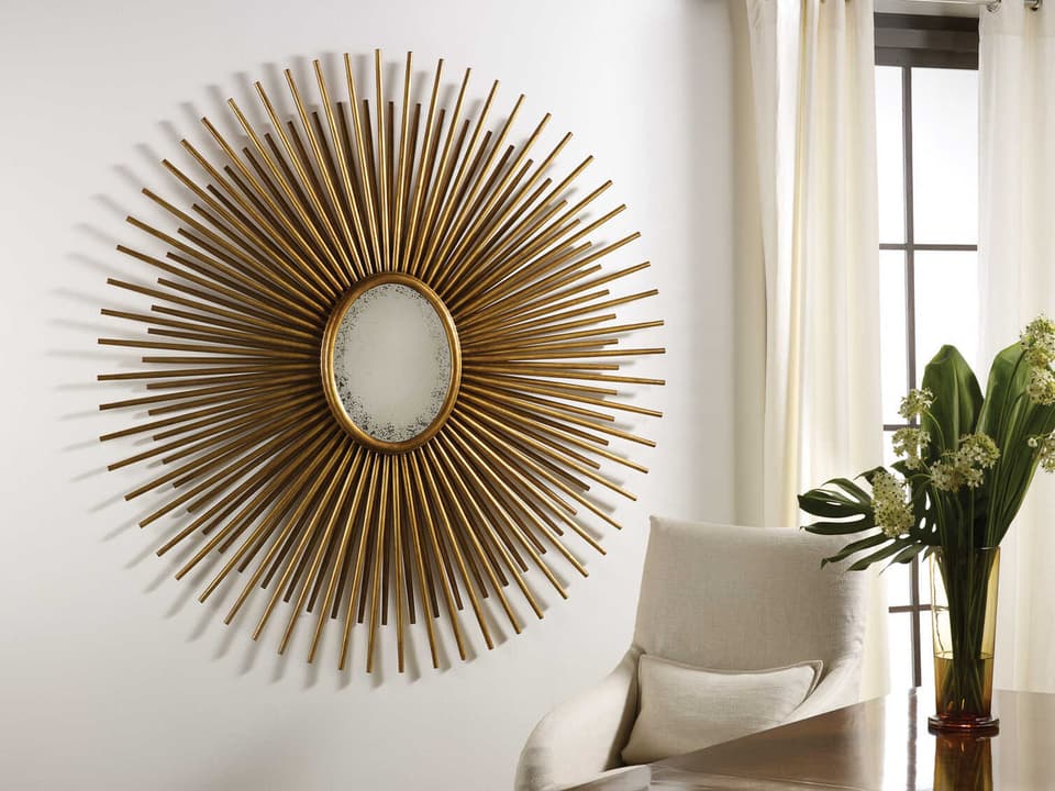 Florentine Oval Wall Mirror in Antique Gold Finish