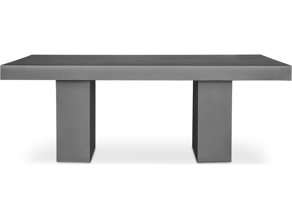 Antonius 78.75 Inch Rectangular Dining Table Dark Grey Concrete Composite