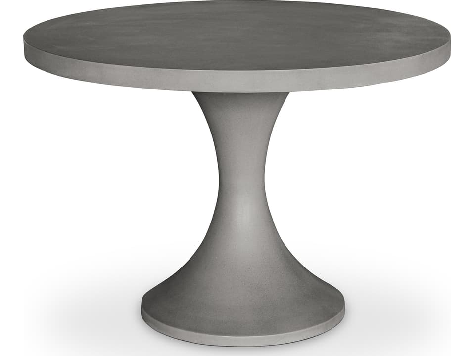 Isadora Concrete Round Dining Table in Dark Grey