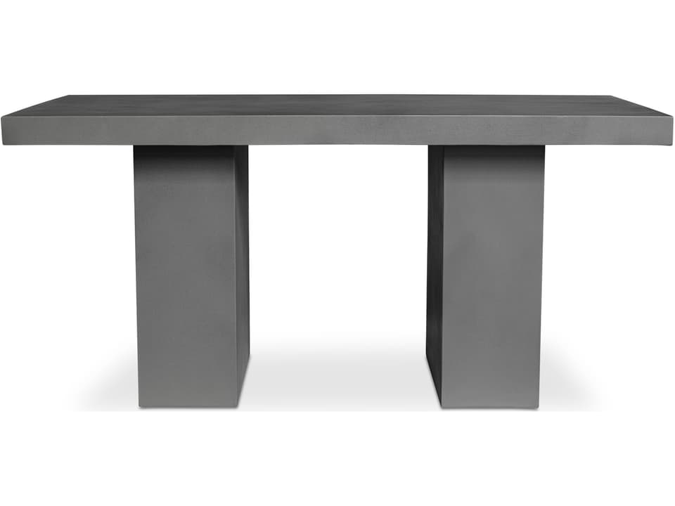 Aurelius Rectangular Fiber-Reinforced Concrete Dining Table in Dark Grey
