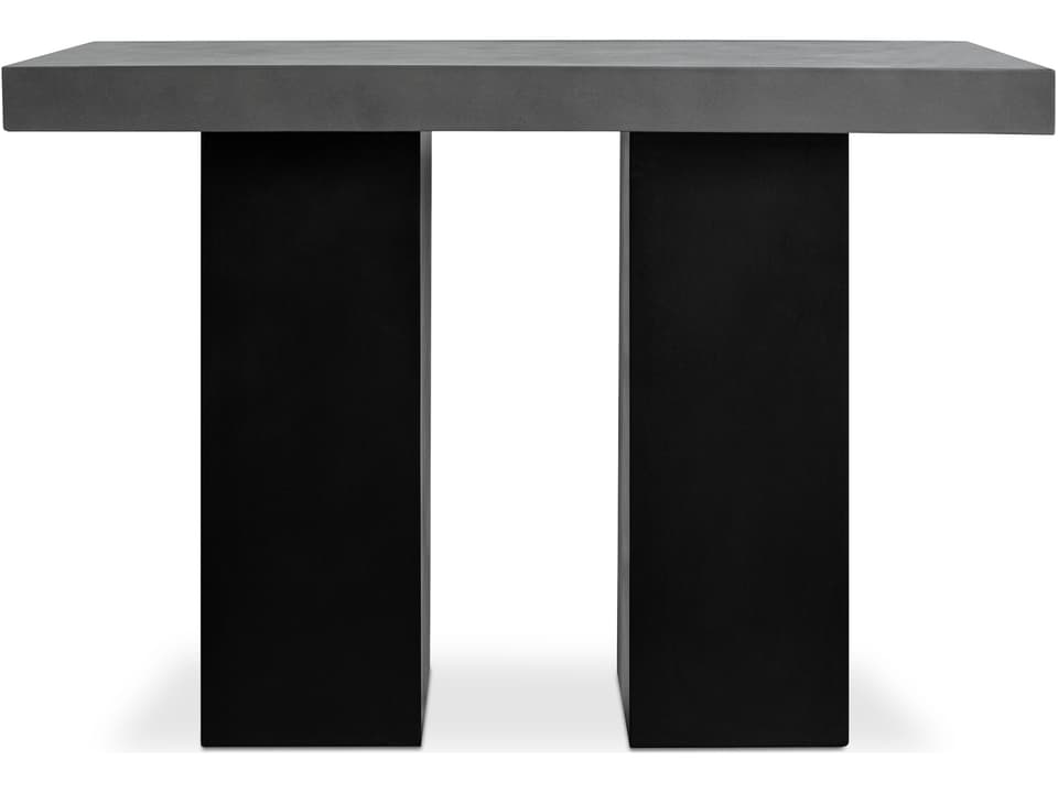Lithic Fiber Reinforced Concrete Bar Table in Dark Grey