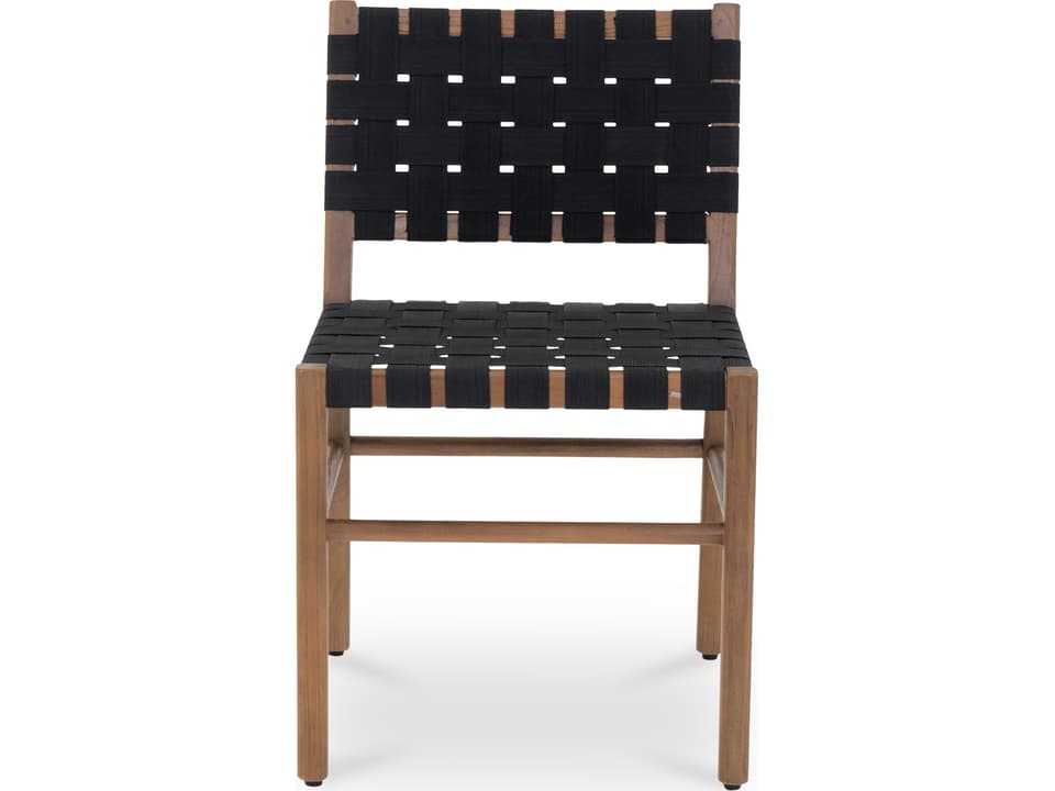 Mira Teak Dining Chair with Black Webbing Straps