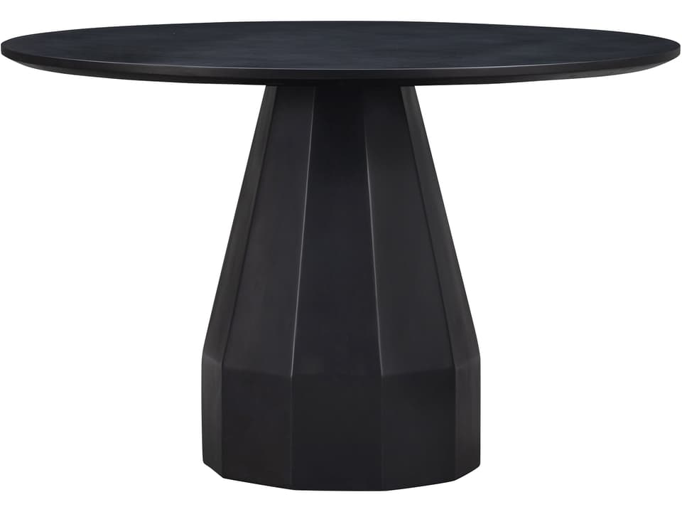 Templo Black Concrete Round Dining Table