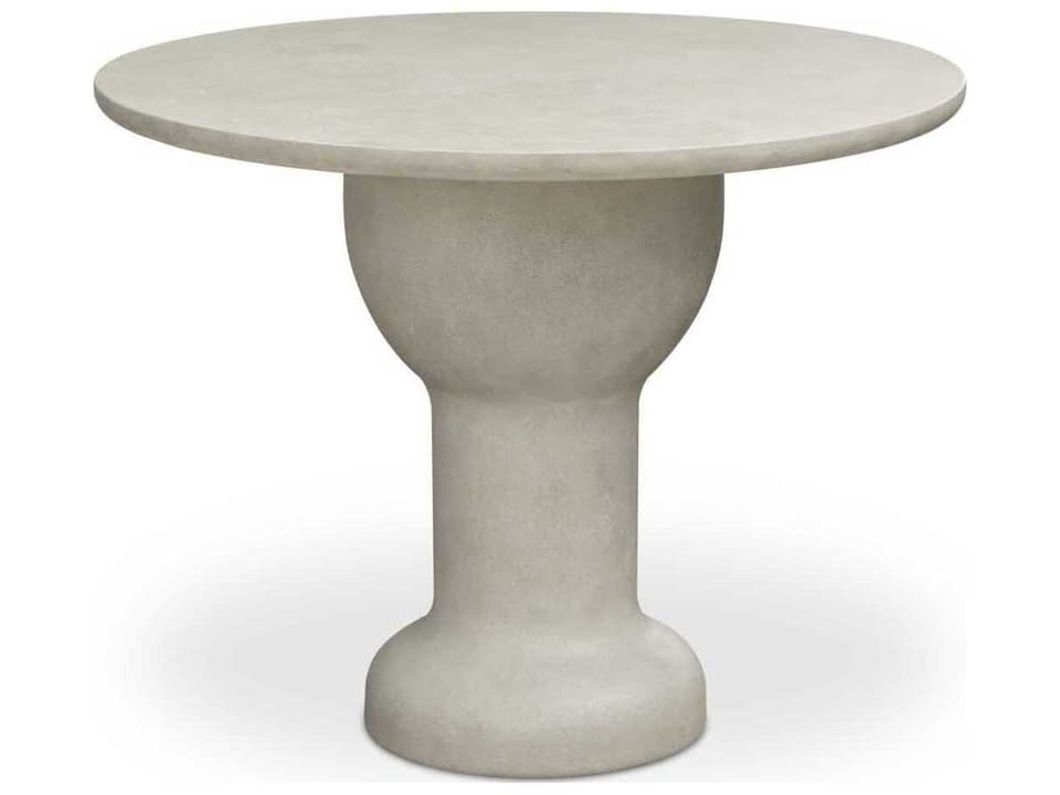 Magnolia 38-Inch Round Cream Concrete Cafe Dining Table