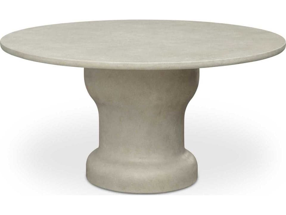 Moe's Home Magnolia 60-Inch Concrete Round Dining Table in Cream