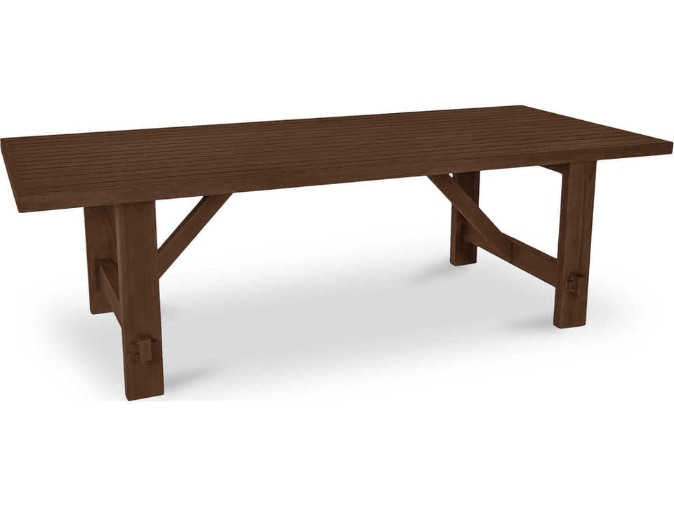 Esmond 98-Inch Teak Rectangular Dining Table in Brown