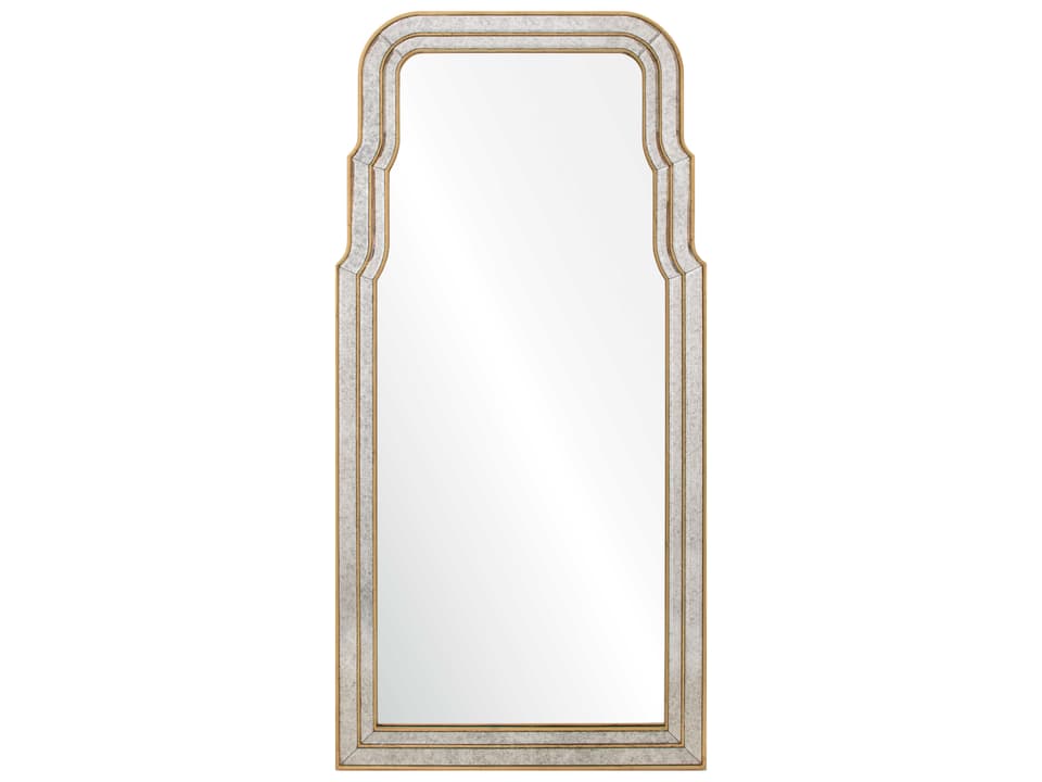 Bunny Williams Queen Anne Wall Mirror Burnished Gold Leaf