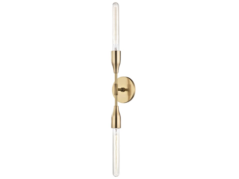 Tara 2-Light Wall Sconce in Aged Brass