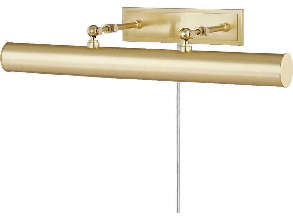 3-Light Holly Picture Light in Aged Brass