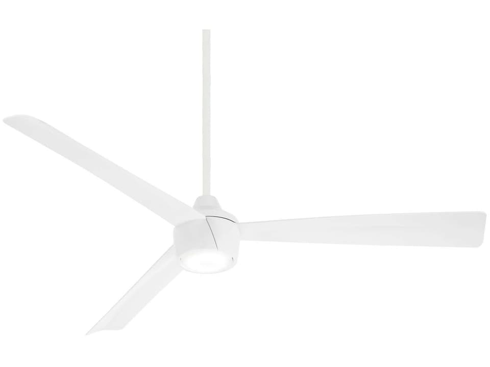 Skinnie 56-Inch 3-Blade LED Outdoor Ceiling Fan in Flat White