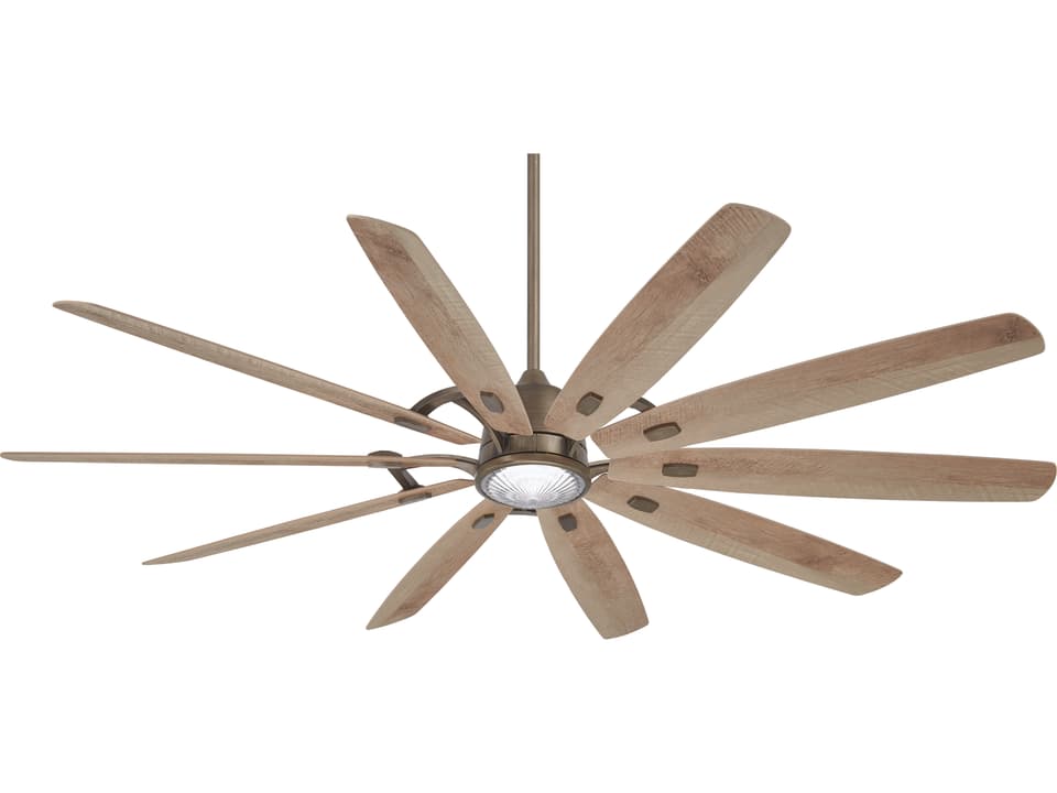 Barn H2O 84-Inch 10-Blade LED Indoor Outdoor Smart Ceiling Fan in Heirloom Bronze