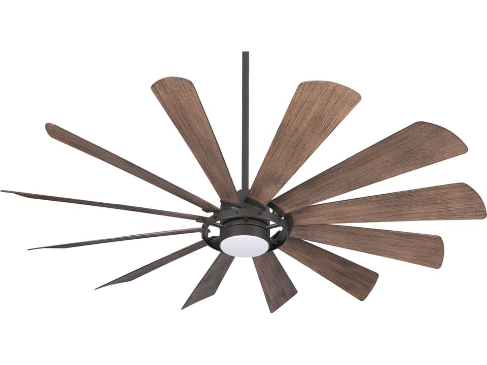 Windmolen 65-Inch 12-Blade Outdoor Smart Ceiling Fan in Oil Rubbed Bronze