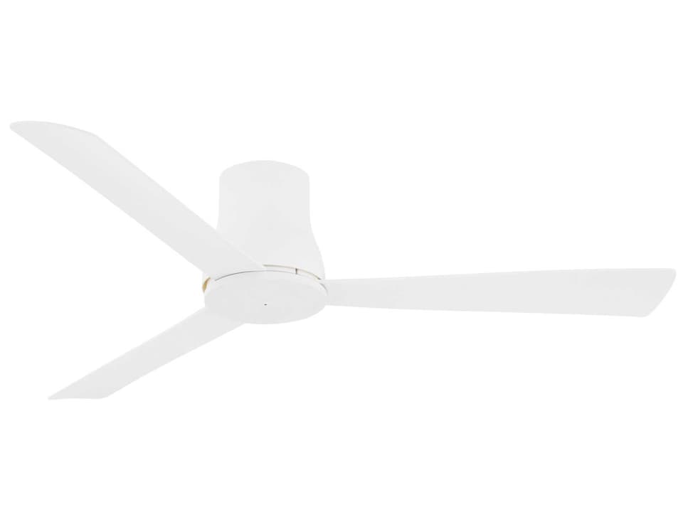 Simple Flush 52-Inch 3-Blade Indoor Outdoor Ceiling Fan in Flat White