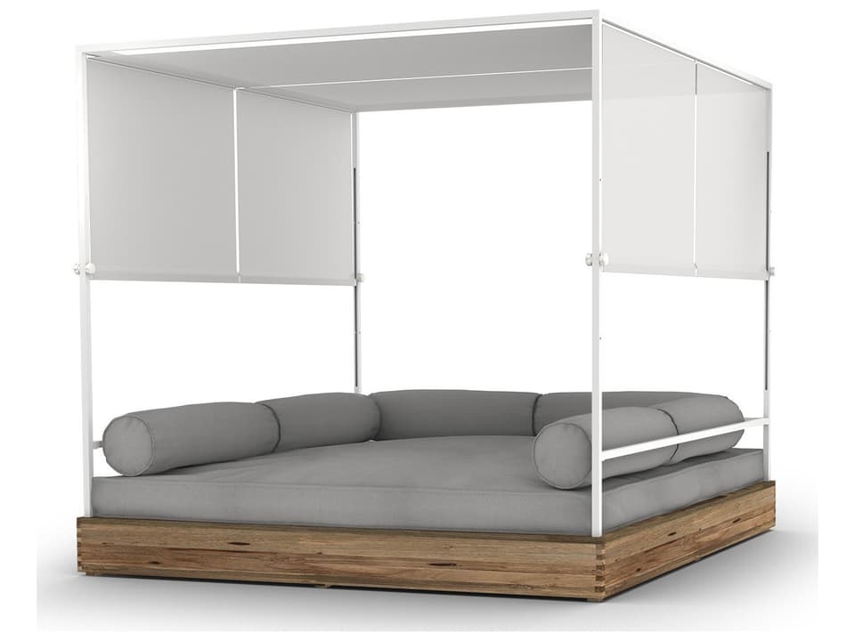 Aiko Outdoor Daybed Lounge Teak and Stainless Steel