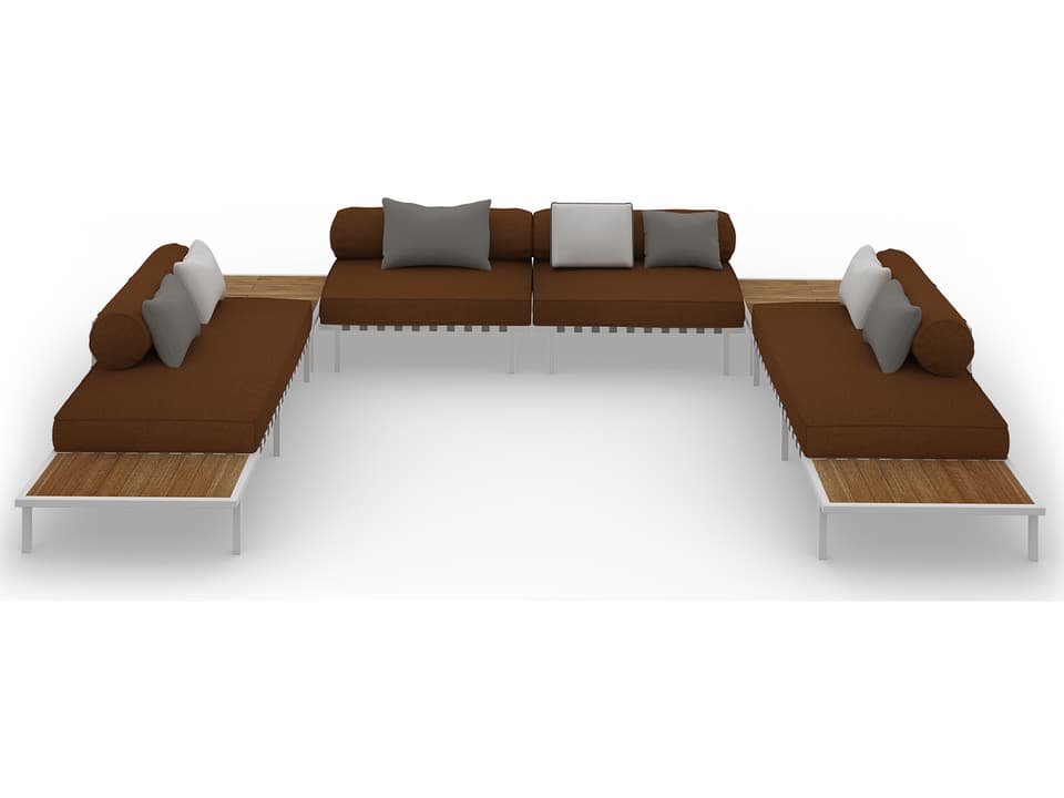 MamaGreen Albatross 316 Stainless Steel Sectional Outdoor Lounge Set