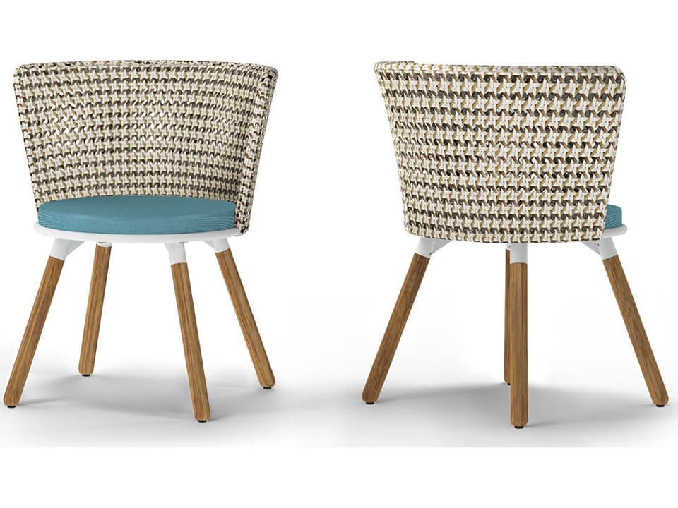 Daisy Rae Teak Wicker Dining Chair
