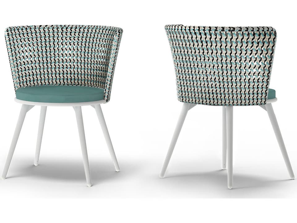 Daisy Mae Quick Ship Aluminum Wicker Dining Side Chair